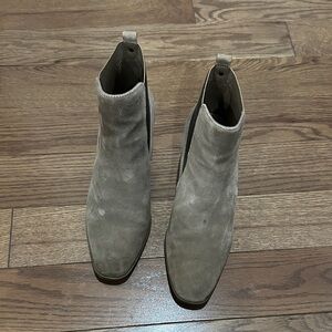 Anne Klein Taupe Suede Ankle Booties